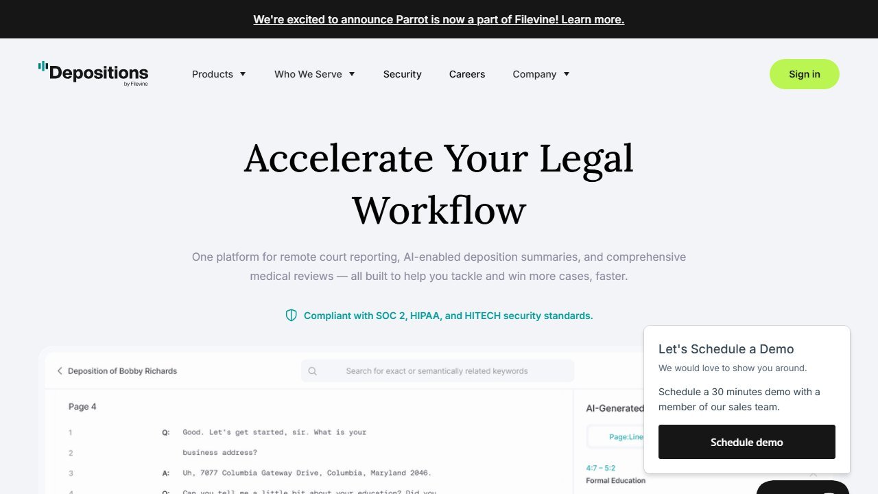 Parrot homepage