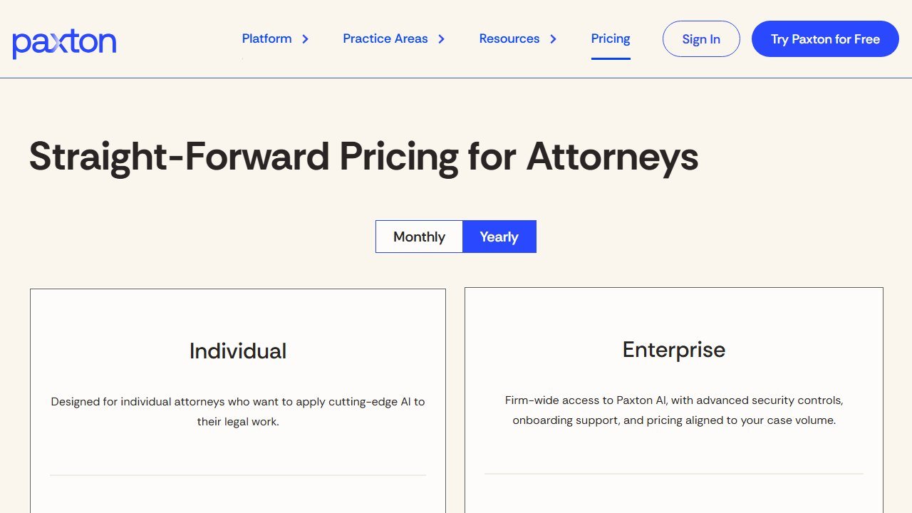 Paxton AI homepage