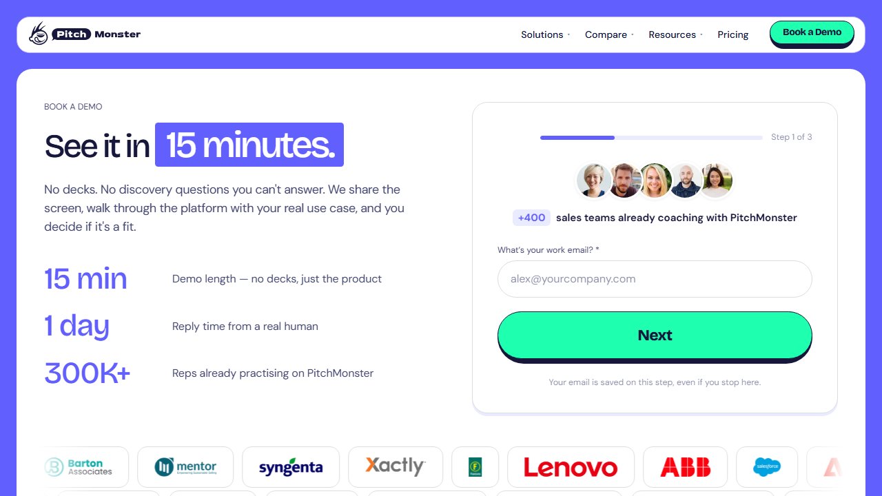 PitchMonster homepage