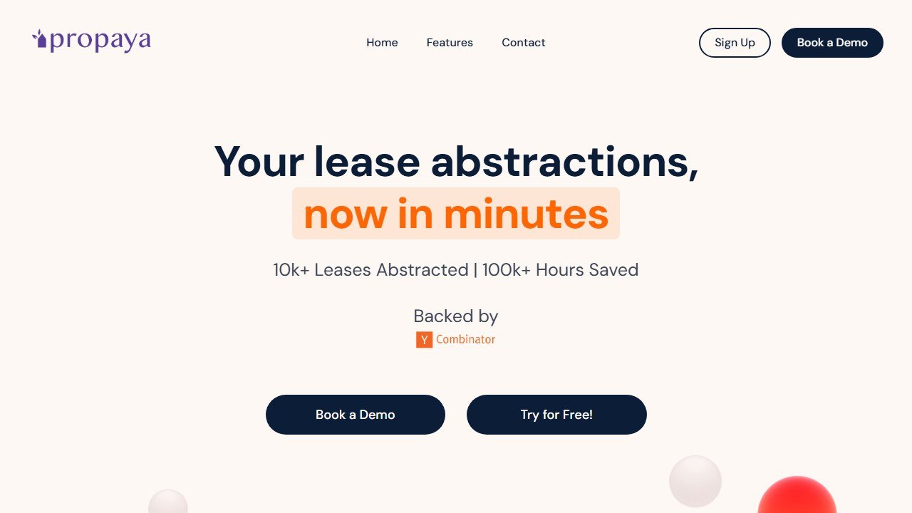 Propaya homepage screenshot