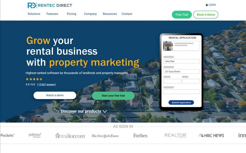 Rentec Direct homepage