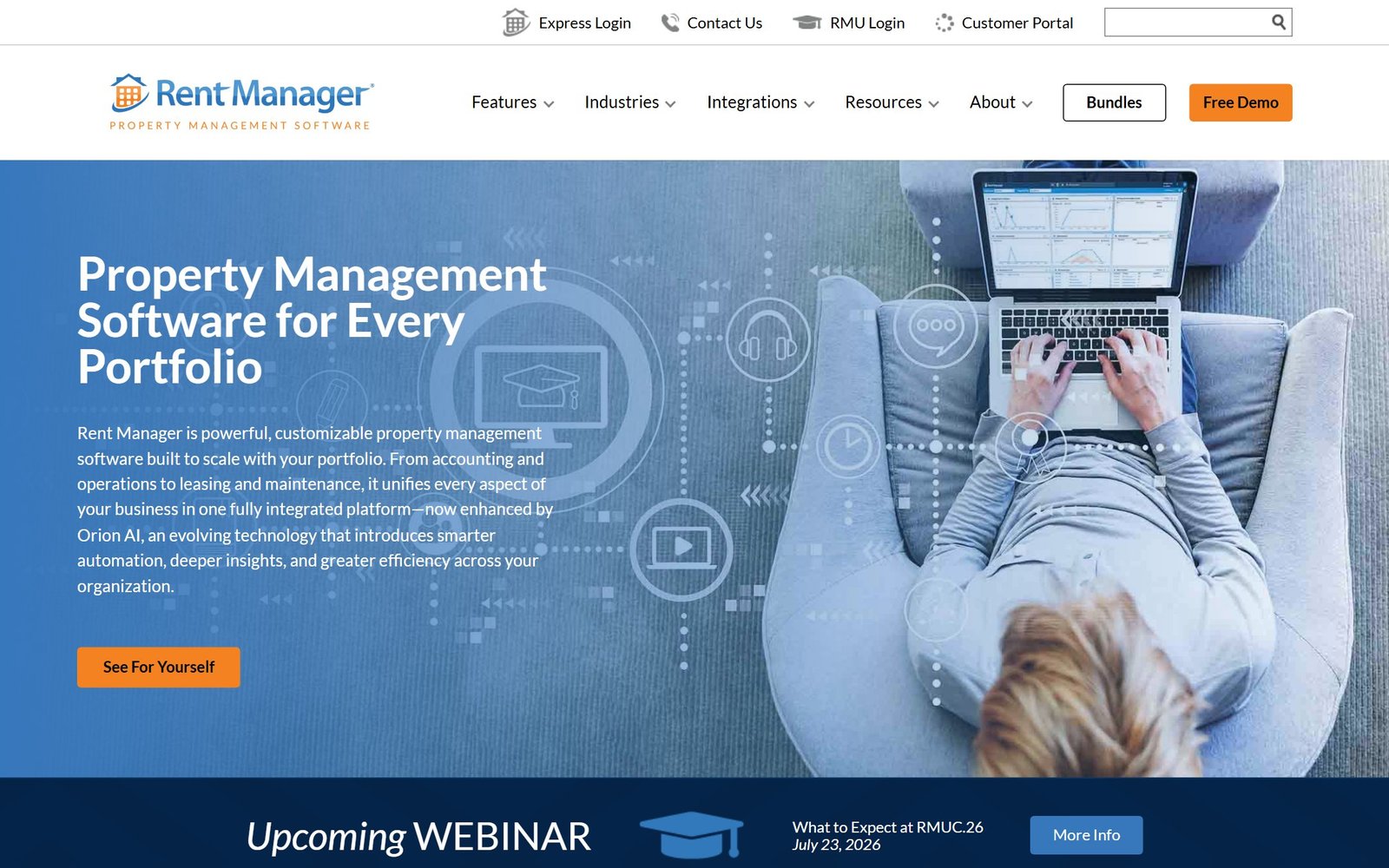 Rent Manager homepage