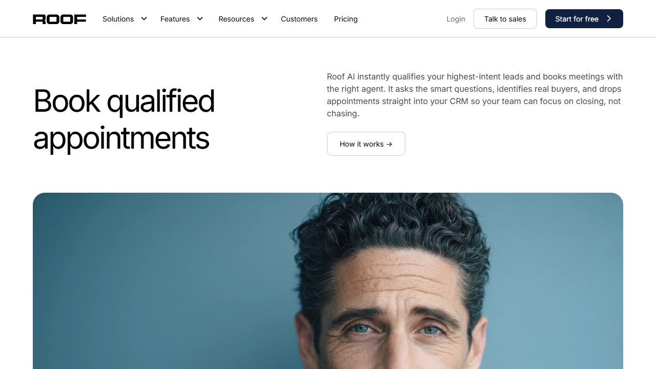 Roof AI homepage