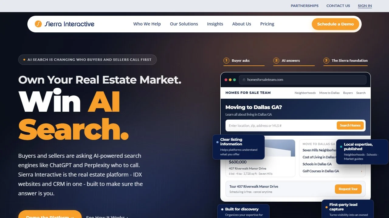 Sierra Interactive homepage