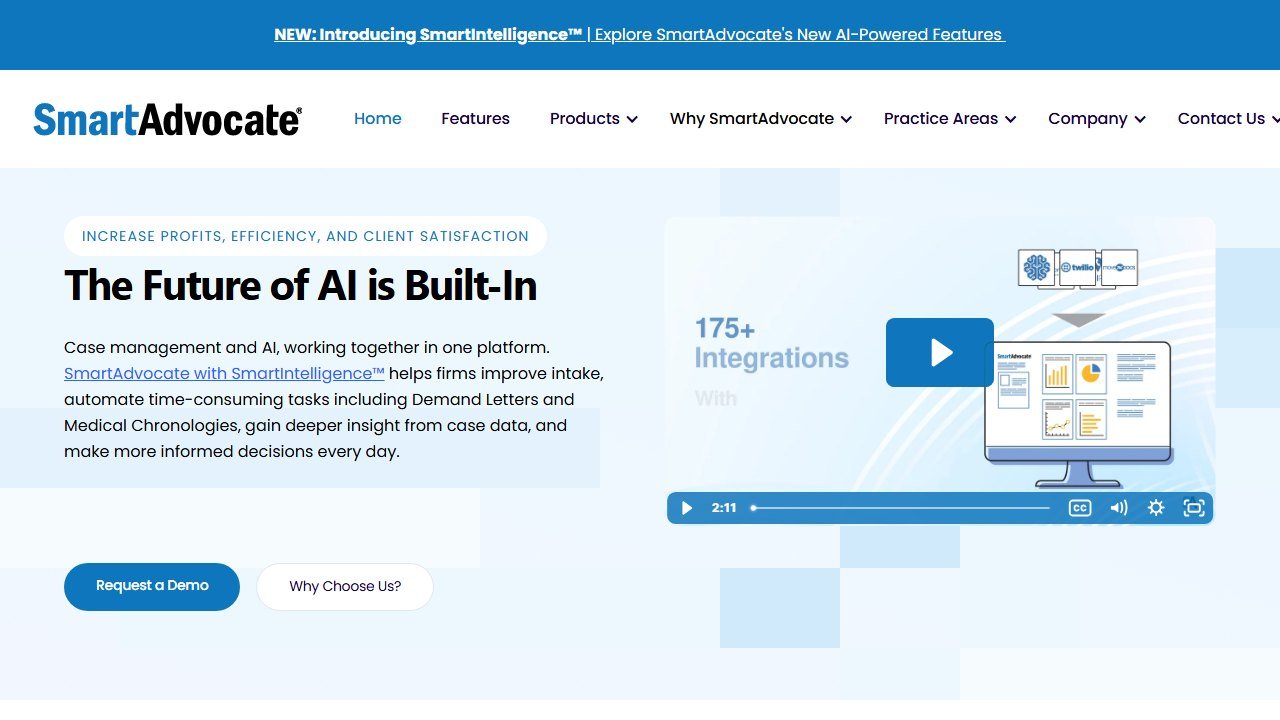 SmartAdvocate homepage