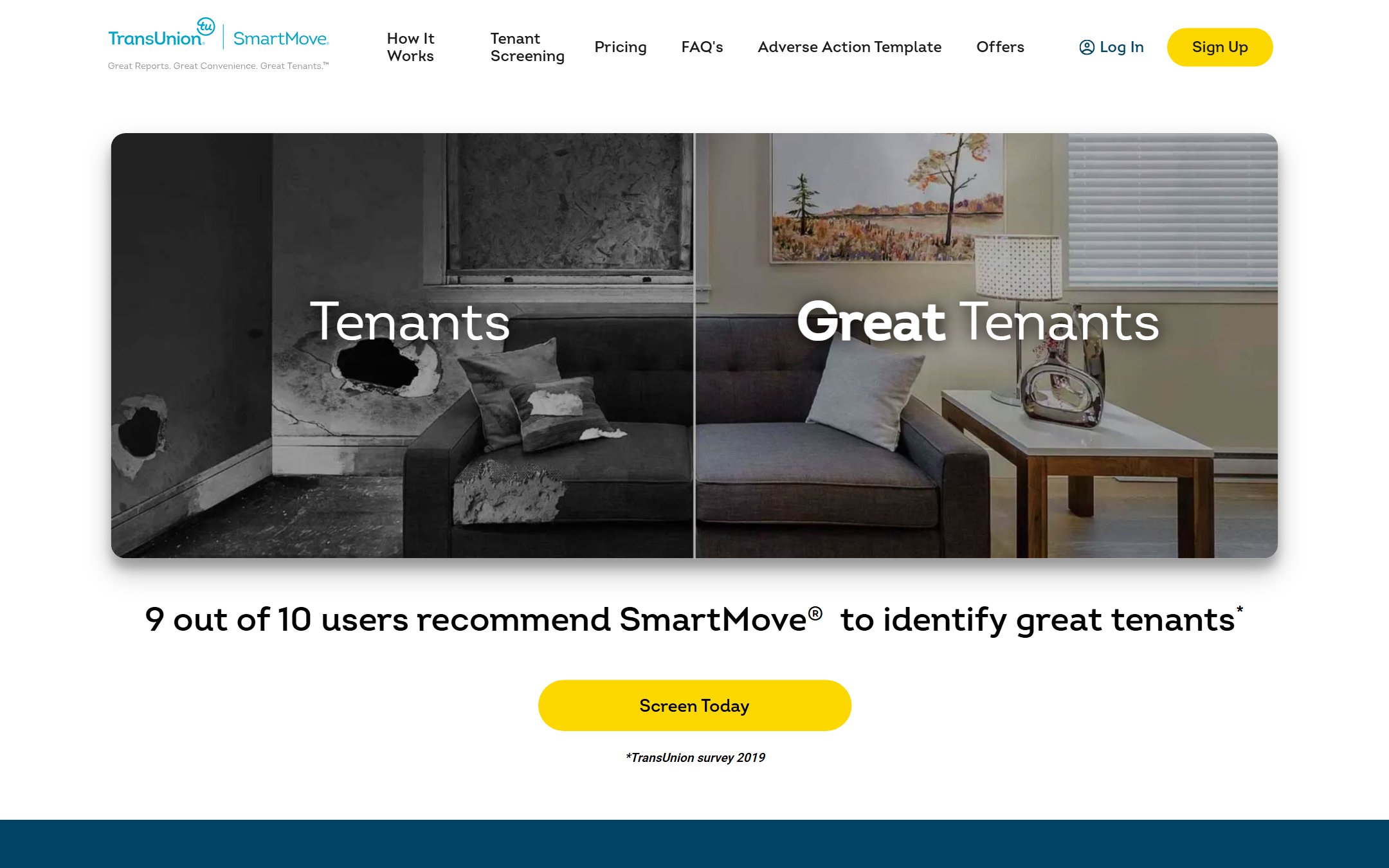 TransUnion SmartMove homepage