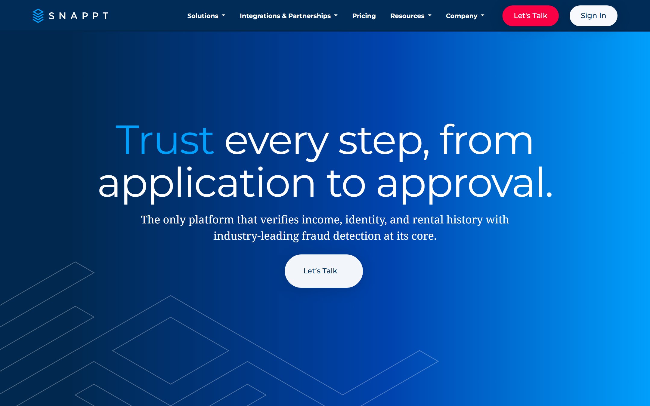 Snappt homepage