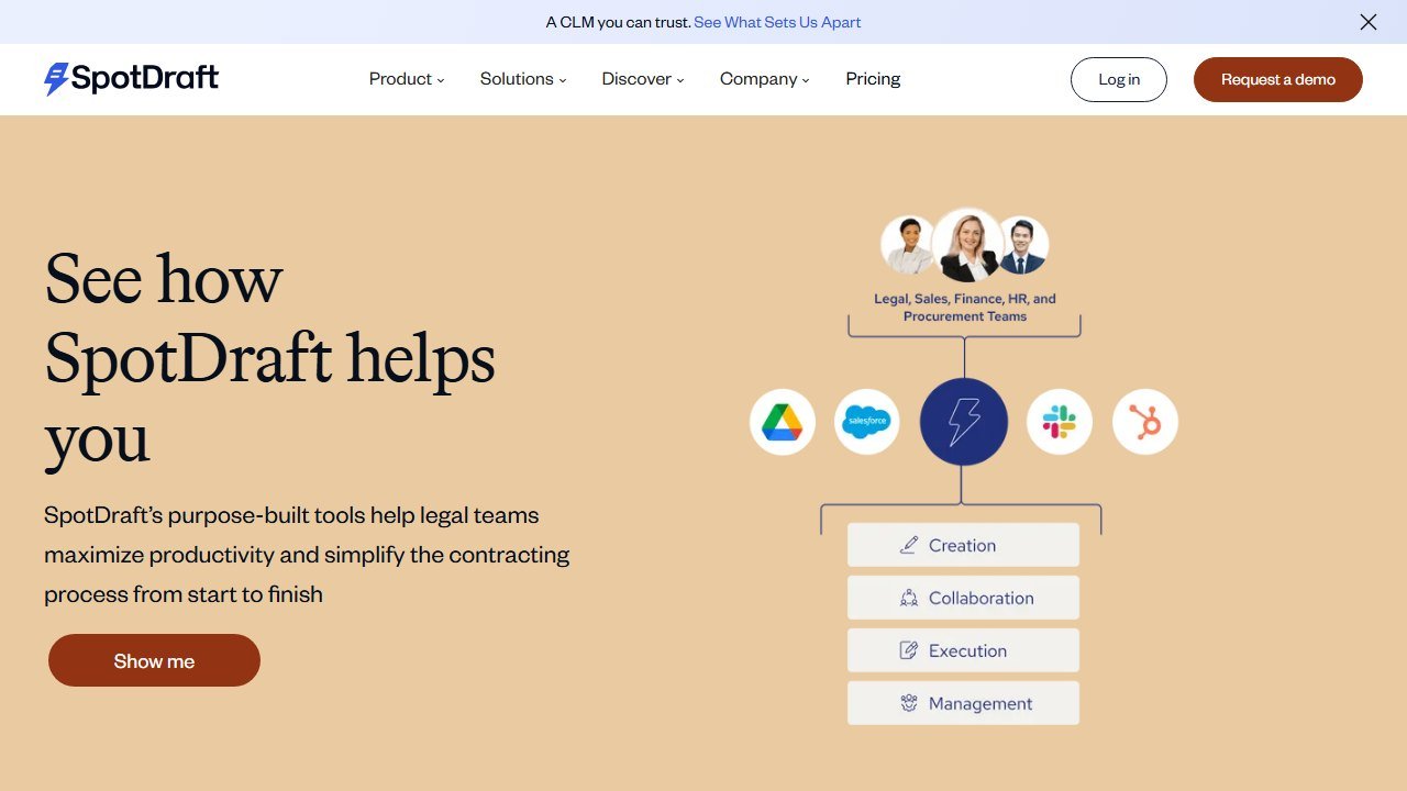 SpotDraft homepage