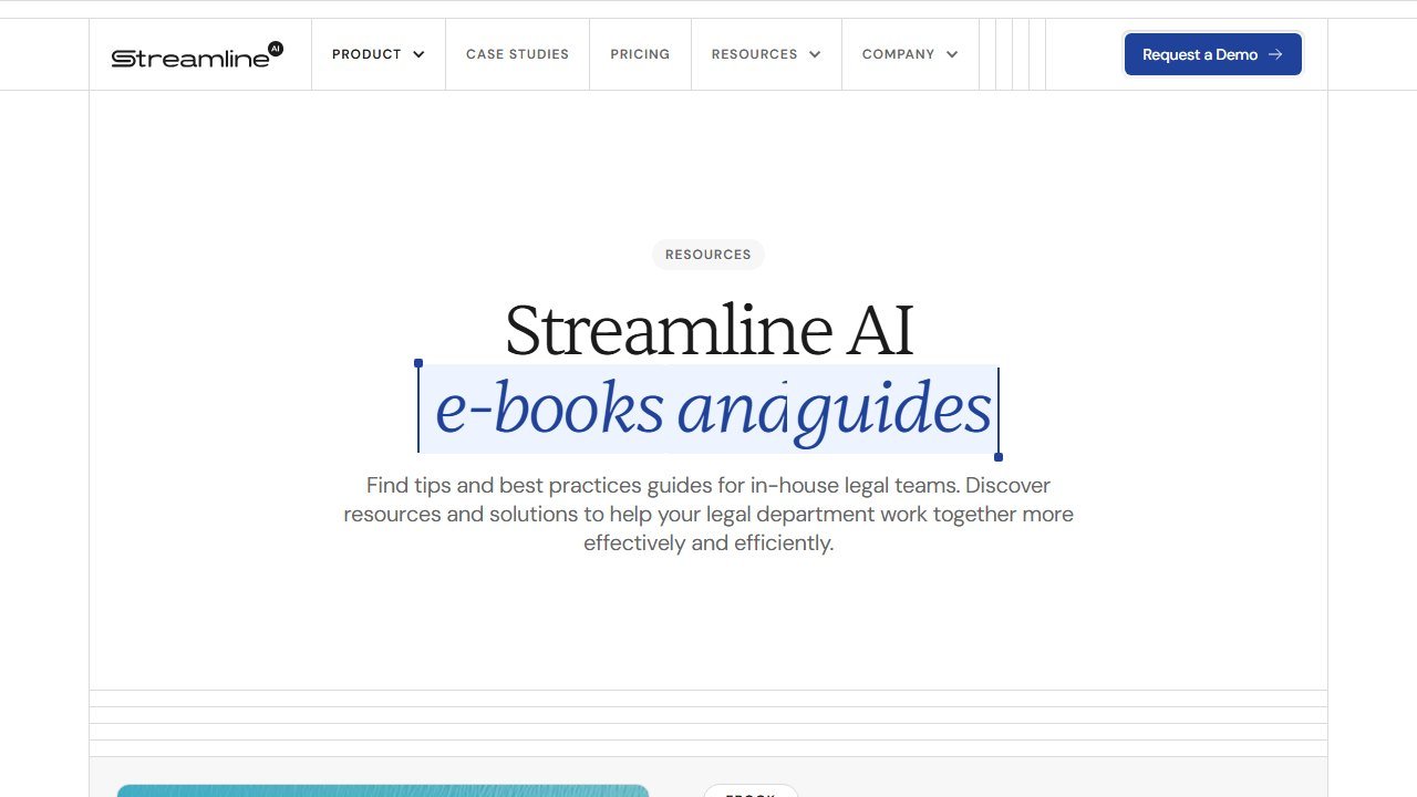Streamline AI homepage
