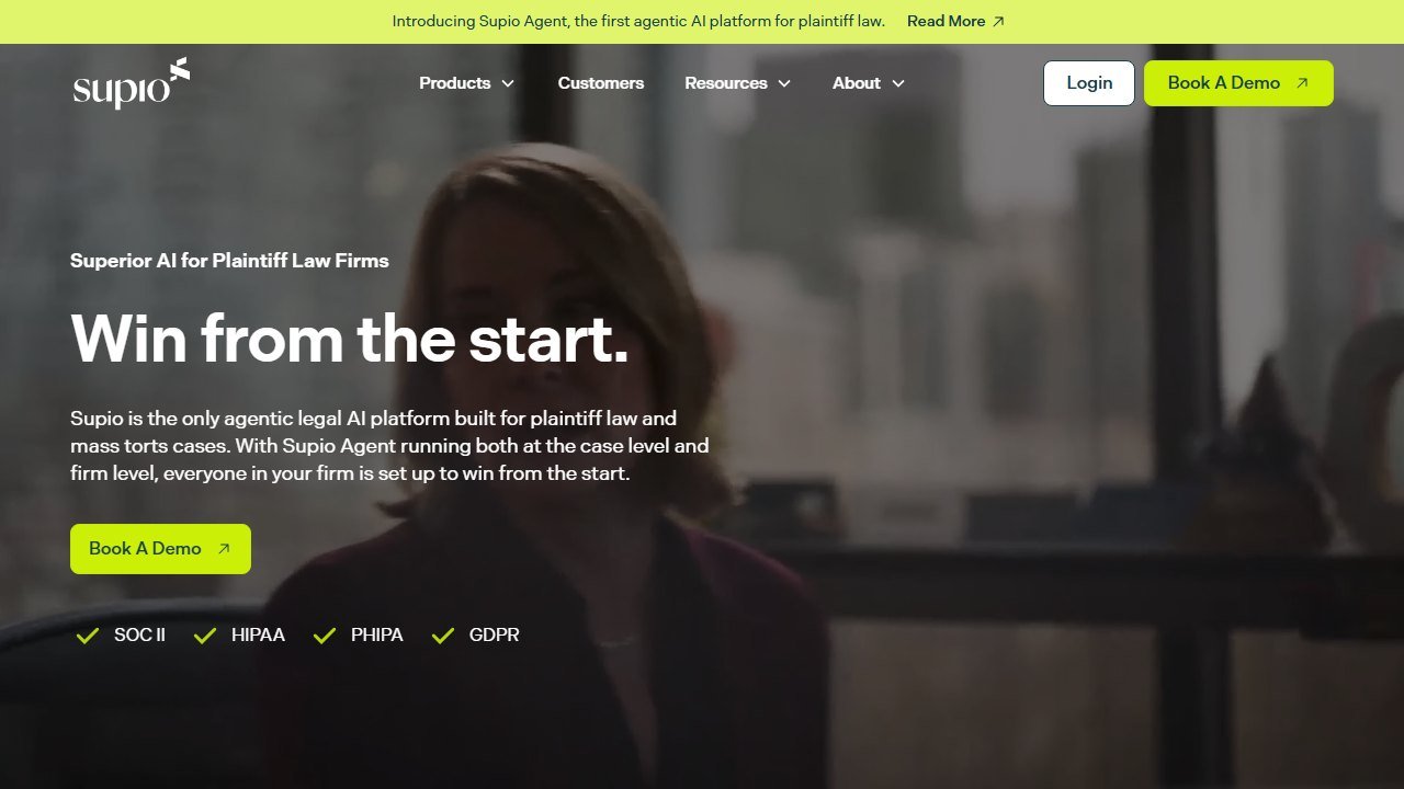 Supio homepage