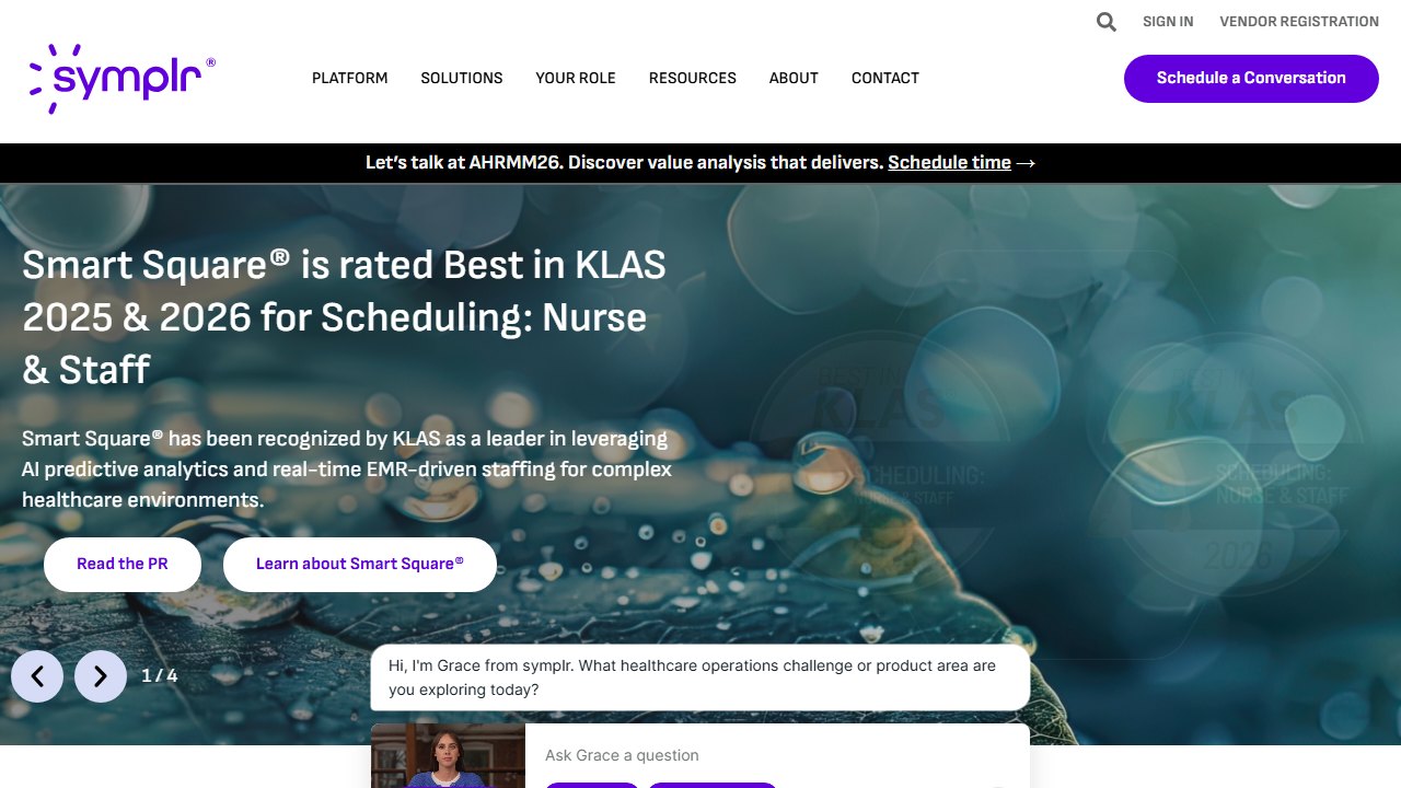 symplr Learning homepage