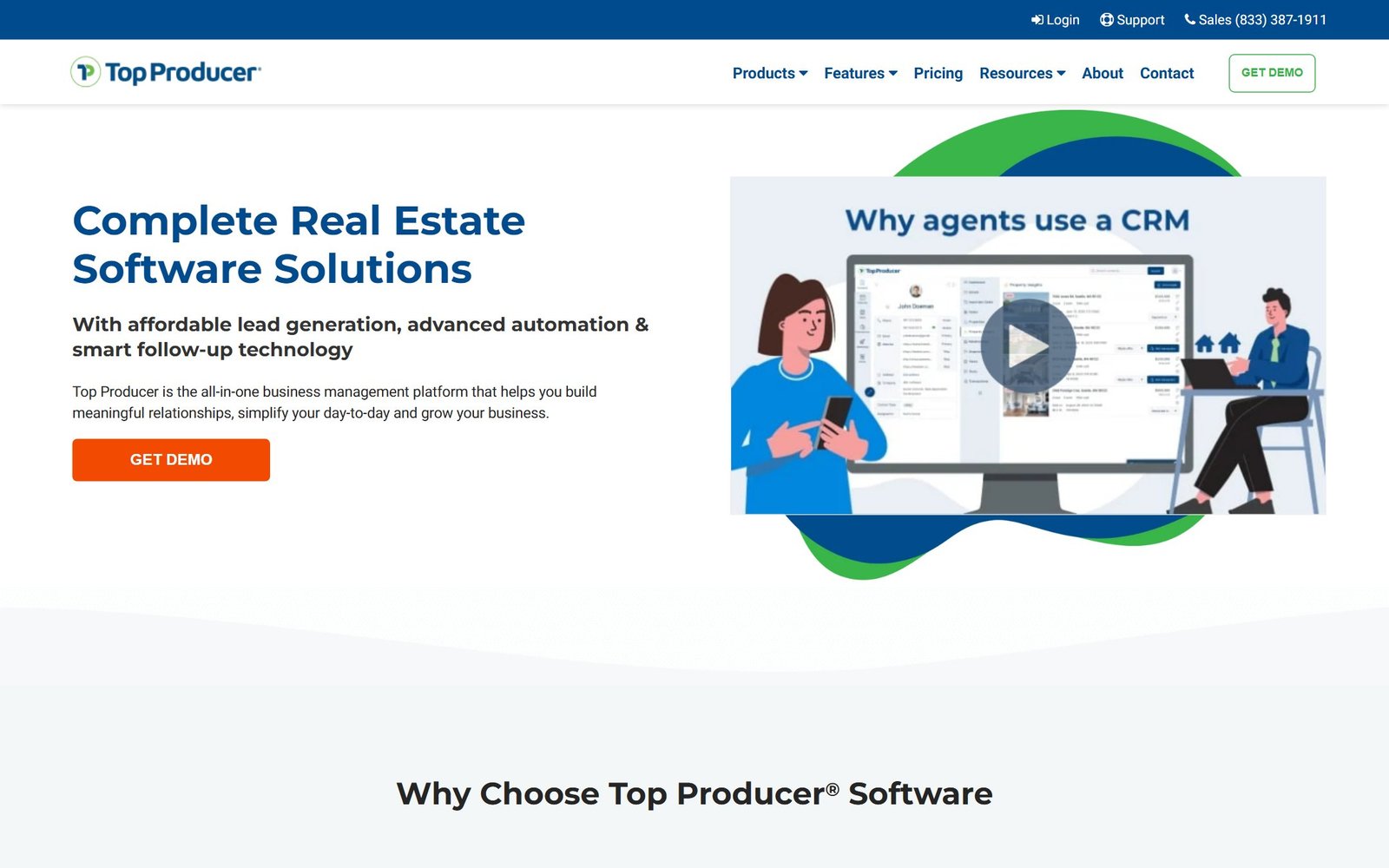 Top Producer homepage