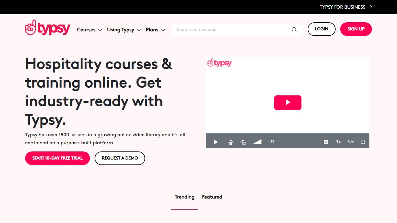 Typsy homepage