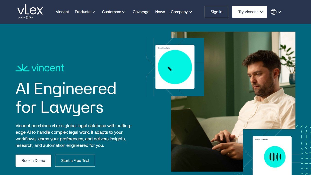 vLex Vincent AI legal research platform homepage