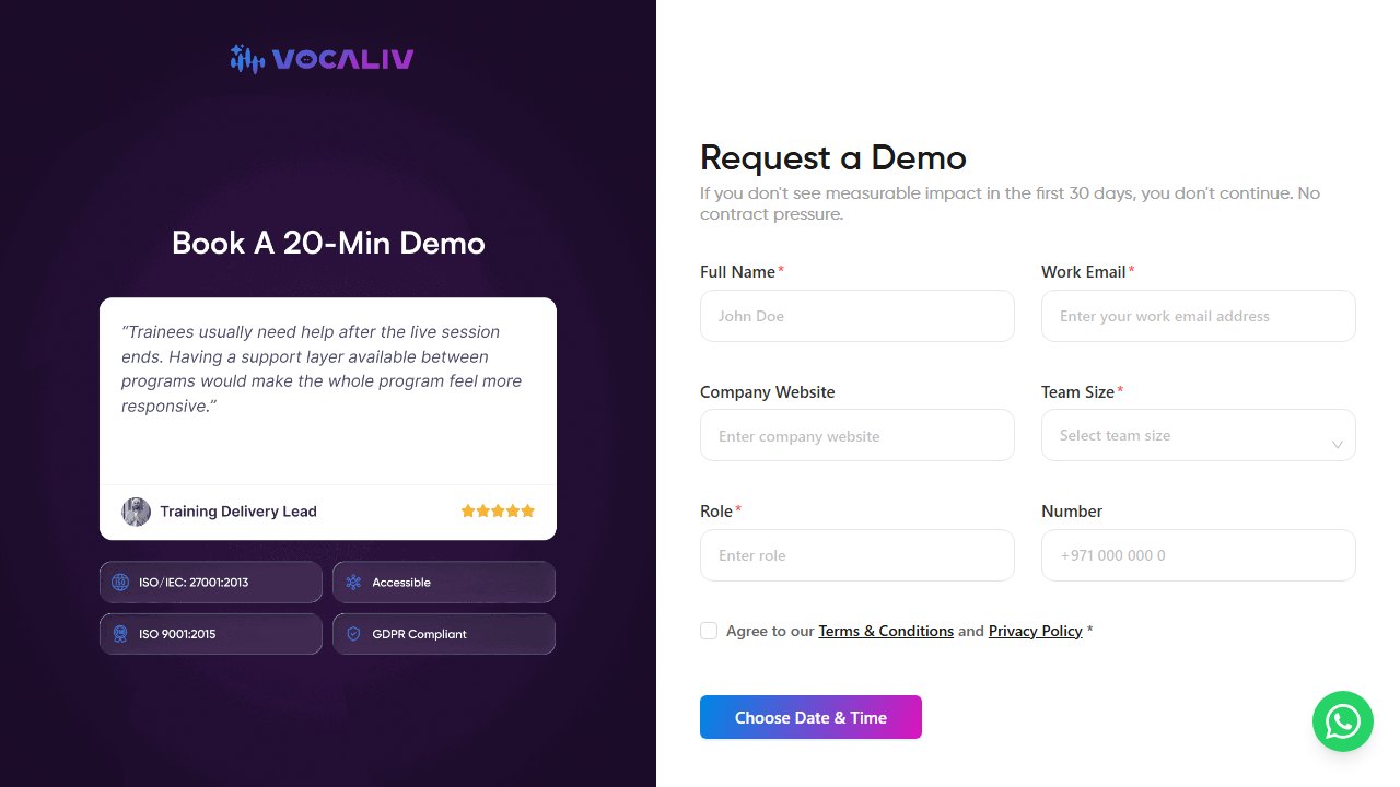 Vocaliv homepage