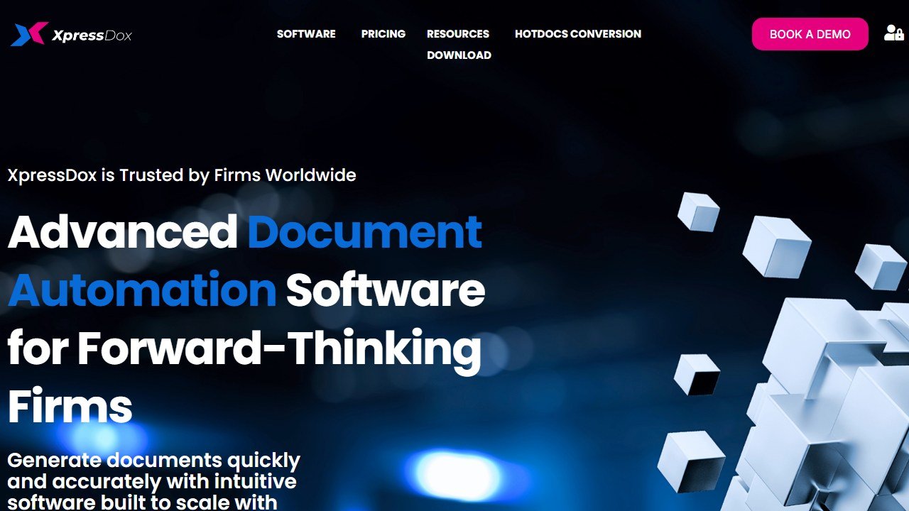 XpressDox document assembly software homepage