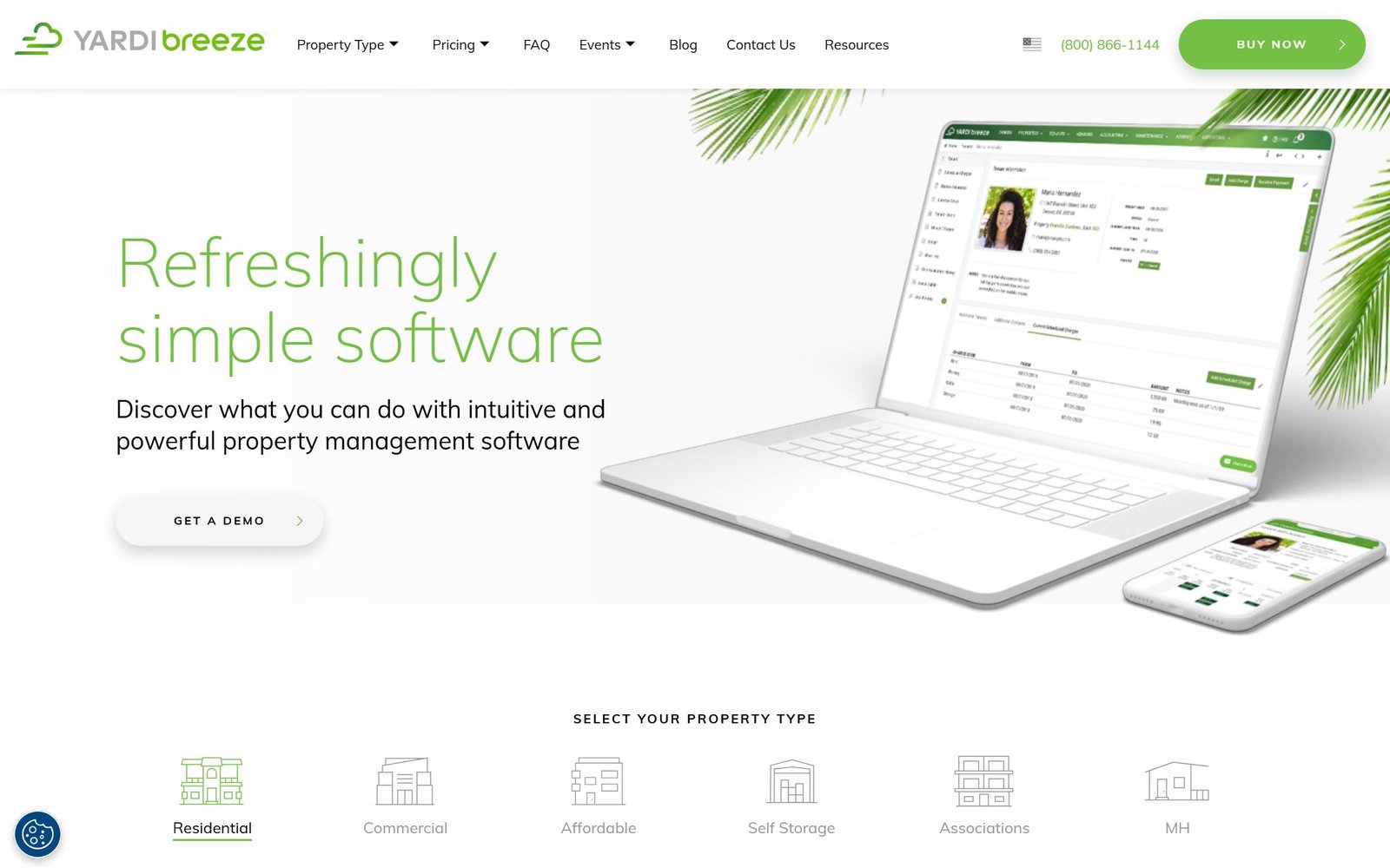 Yardi Breeze homepage