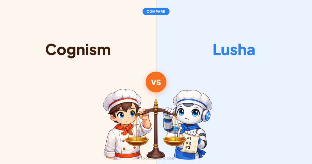 Cognism compared with Lusha, AI Tools Bakery