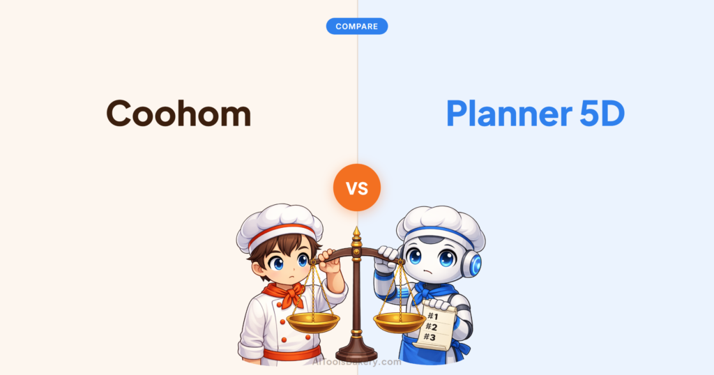 Coohom compared with Planner 5D, AI Tools Bakery