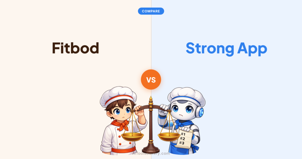 Fitbod compared with Strong App, AI Tools Bakery
