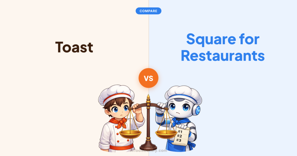 Toast compared with Square for Restaurants, AI Tools Bakery
