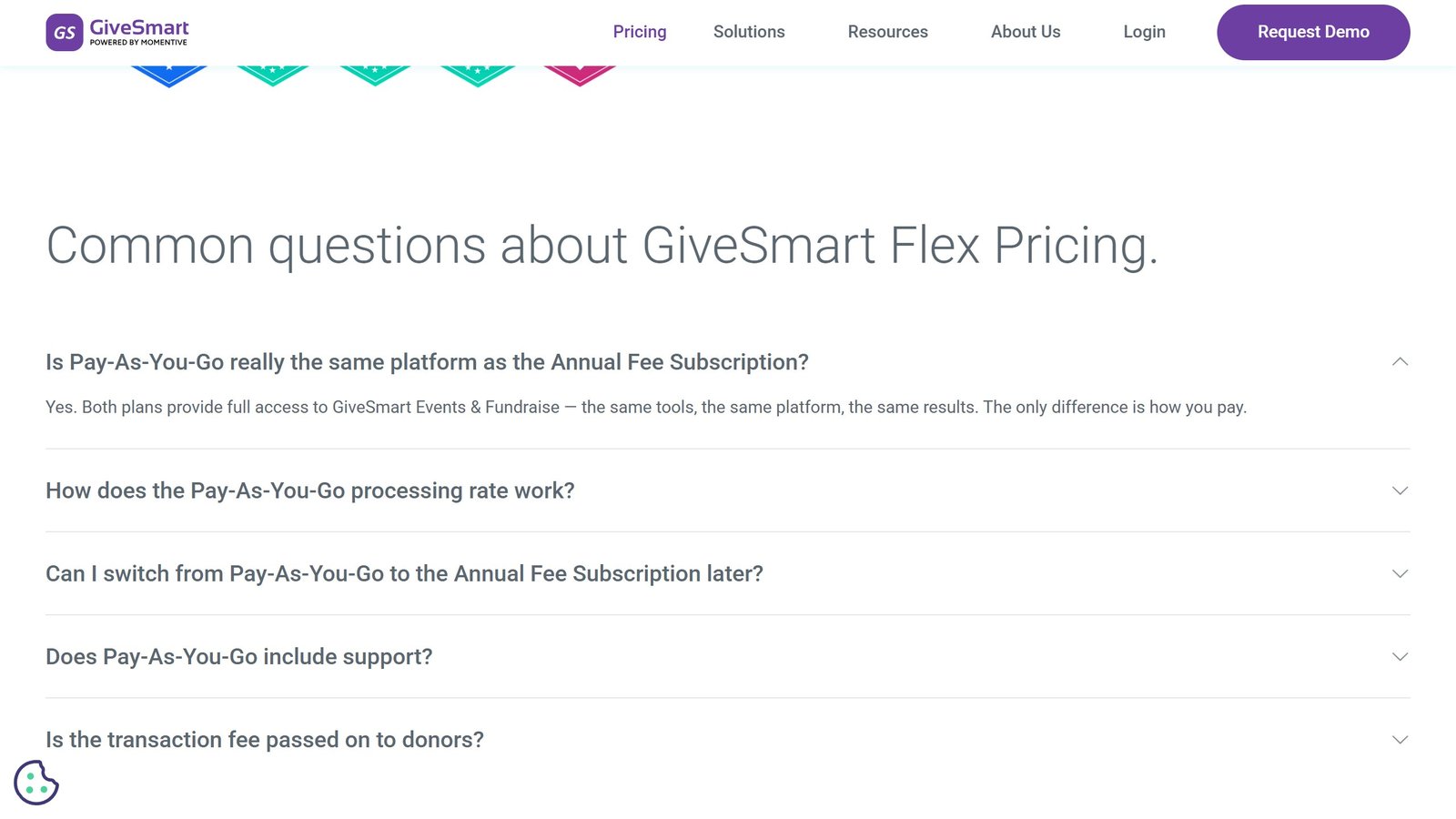 GiveSmart pricing page as published on 4 September 2026