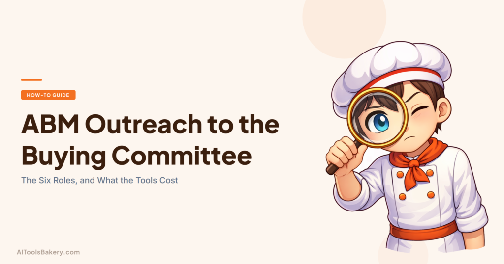 ABM Outreach to the Buying Committee. The Six Roles, and What the Tools Cost. AI Tools Bakery, 2026.