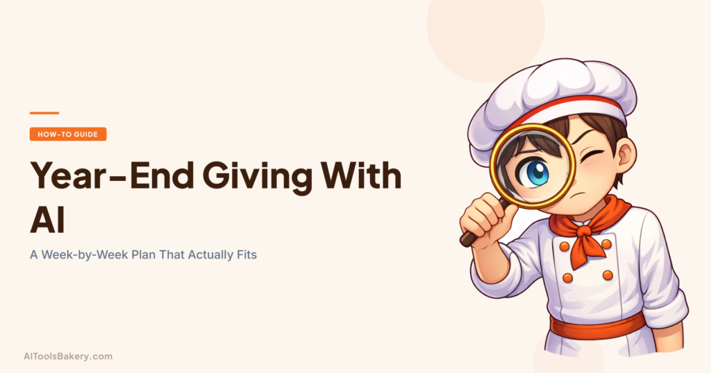 Year-End Giving With AI. A Week-by-Week Plan That Actually Fits. AI Tools Bakery, 2026.