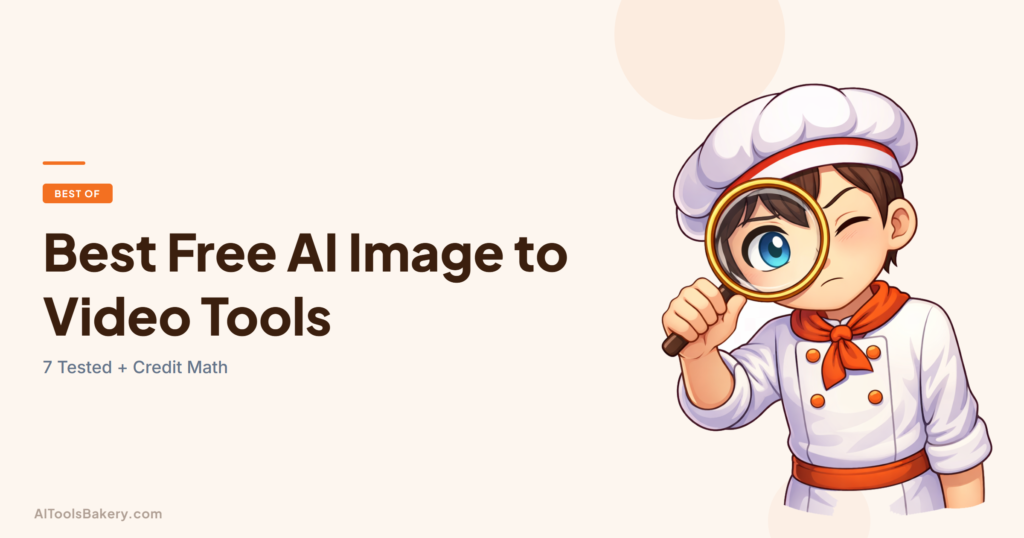 Best Free AI Image to Video Tools. 7 Tested + Credit Math. AI Tools Bakery, 2026.