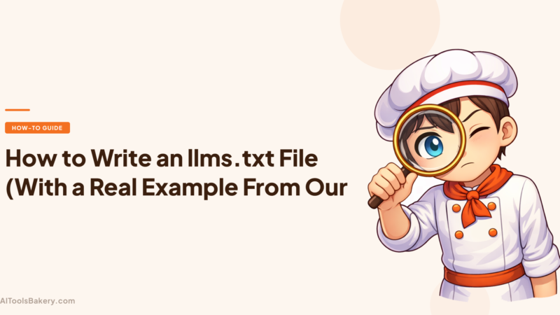 How to Write an llms.txt File (With a Real Example From Our Site)