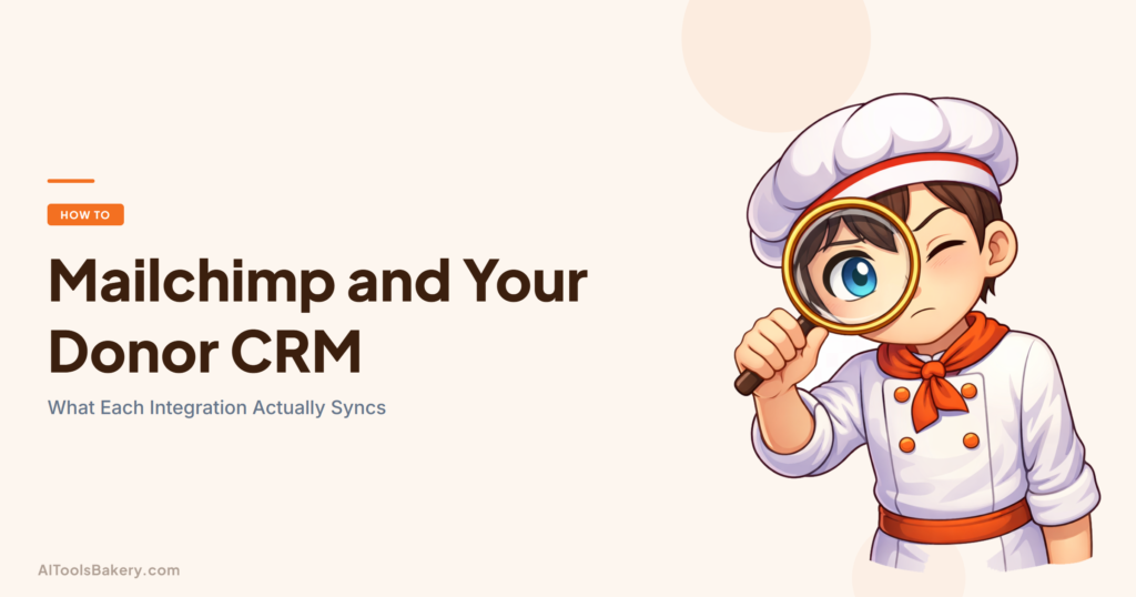 Mailchimp donor CRM integrations in 2026, comparing what eleven CRMs sync, how often, and whether opens and clicks reach the donor record