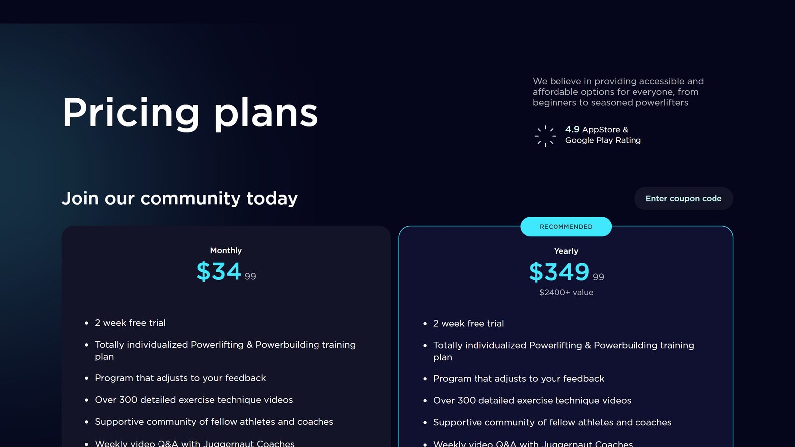 JuggernautAI pricing page as published on 4 September 2026