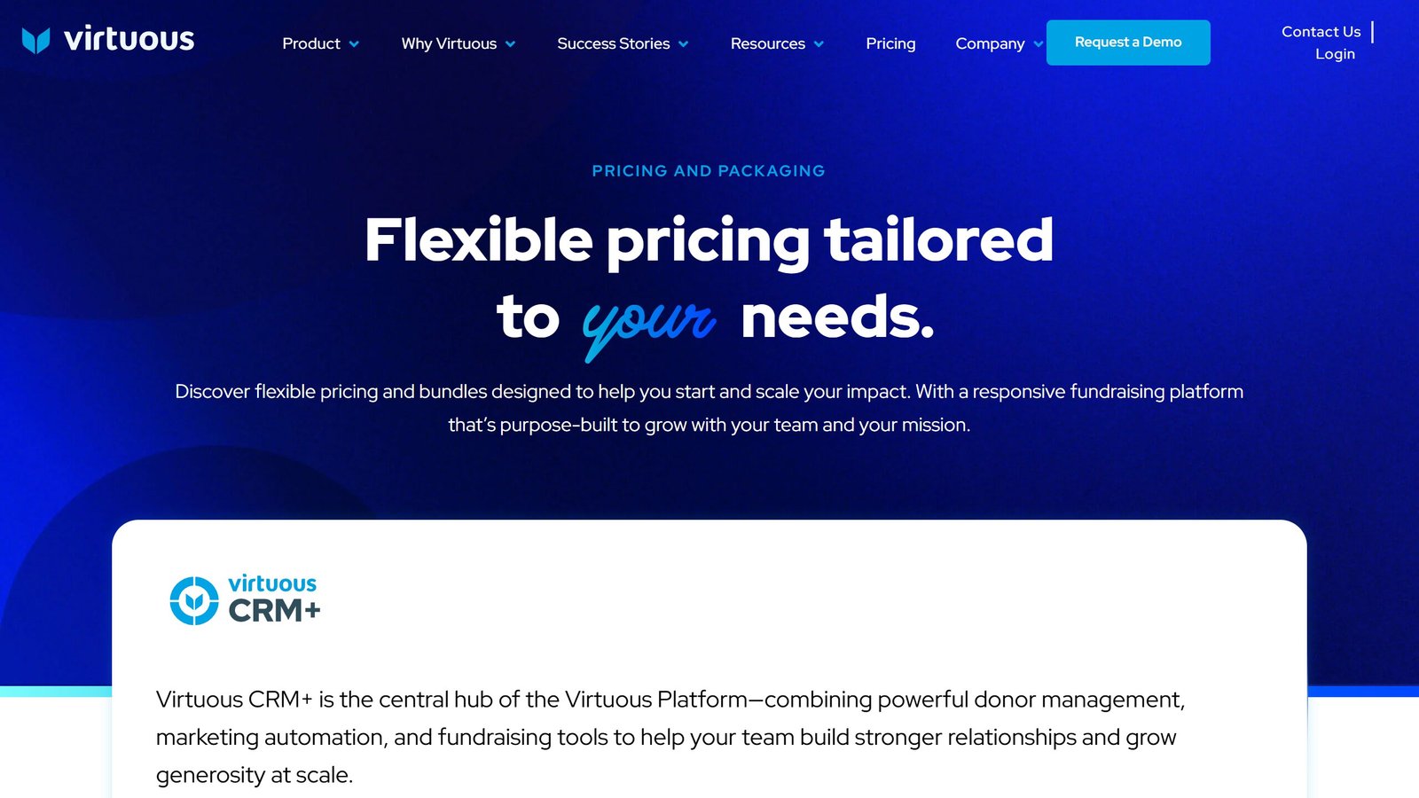 Virtuous pricing page as published on 4 September 2026
